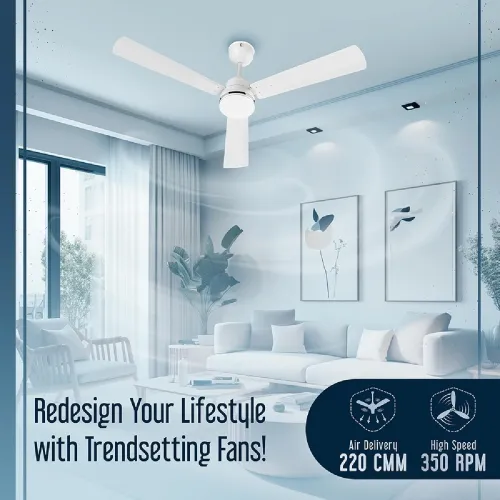 Image of CG Eco 28 | 1200mm Ceiling Fan | BEE 5 Star | BLDC | High Air delivery | Wider Blades | High speed | Anti-rust | Upto 65