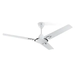 CG Hansair | Decorative High-Speed 1200mm Ceiling Fan | 100% Copper Motor | 2-Year Warranty | Double Ball Bearing | Metallic White Silver