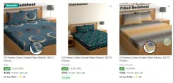 Cg Homes Elastic Bedsheets Starting @ ₹269