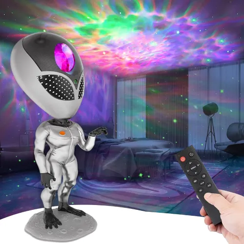 Image of CGNiONStar Projector, Aliens Galaxy Projector for Bedroom, Starry Nebula LED Lamp with Timer and Remote, Aliensun Night 