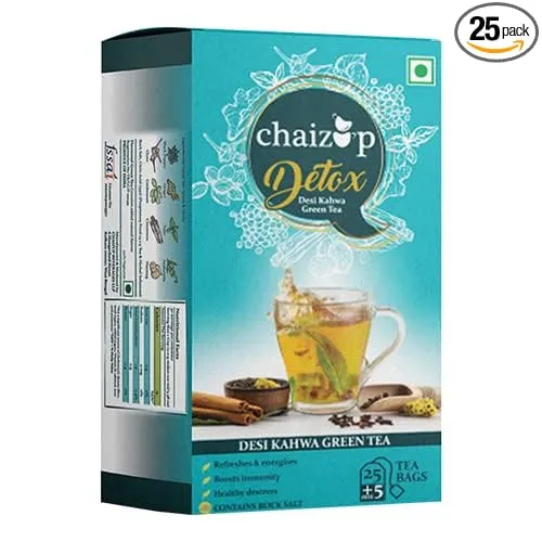 Image of Chaizup Premium Detox Deshi Khawa Green Tea - 25 Tea Bags 