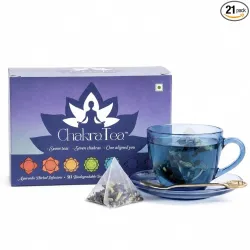 Chakra Tea | 7 Flavour of Ayurvedic Herbal Tea Bags | 21 Biodegradable Tea Bags | 7 Chakra Wellness Blends | Caffeine-Free | Detox, Stress Relief, Immunity & Calm | Herbal Infusion Gift Set
