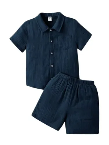 Image of CHALODIA Baby Boy Cotton Blend Co-ord Set 