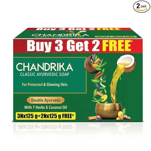 Image of Chandrika Ayurvedic Soap Classic 125g (Pack of 3) 
