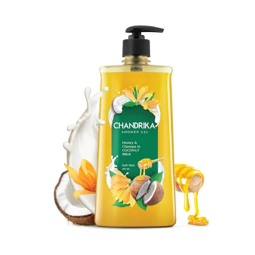 Image of Chandrika Shower gel Honey and Champa in Coconut milk 500ml