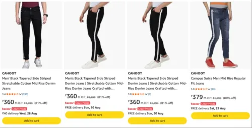 Image of CHAOOT Men's Jeans upto 81% discount 