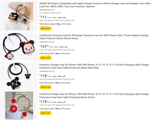 Image of Charger Case for iPhone @ Starting ₹111