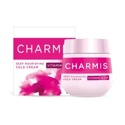 Charmis Deep Nourishing Cold Cream with Vitamin A, C, E, 200ml, for Glowing and Moisturized Skin, for All Skin Types