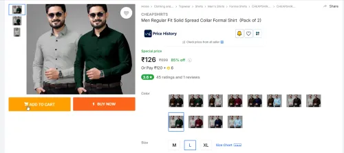 Image of CHEAPSHIRTS Men Shirt (Pack of 2)