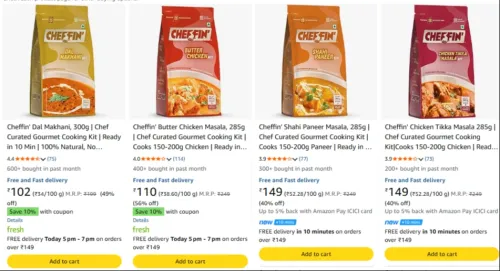Image of Cheffin cooking kit starting ₹102 
