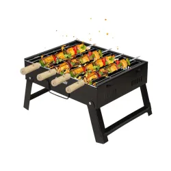 Chefman Mini Portable Table Top Charcoal Barbeque Grill for Outdoor Cooking, Featuring Foldable Legs, Removable Grill, and 4 Skewers, Perfect for Camping, Tailgating, Picnics, and Backyard B...