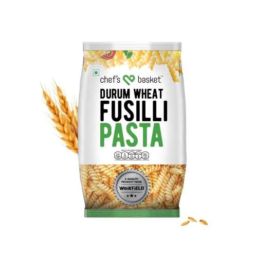 Image of Chef's Basket Fusilli Pasta 534 gm Pouch | Made With 100% Durum Wheat Semolina | 100% Suji | No Maida | Rich in Protein 