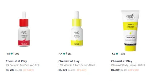 Image of Chemist At Play Beauty Product Buy 1 Get 1 Free