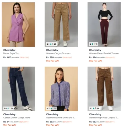 Image of Chemistry women Clothes Up to 90% Discount + Extra Coupon Discount