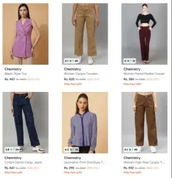 Chemistry women Clothes Up to 90% Discount + Extra Coupon Discount