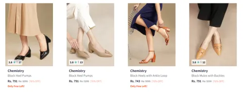 Image of Chemistry Women Heels upto 76% Discount