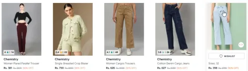 Image of chemistry women's clothing up to 90% Discount 
