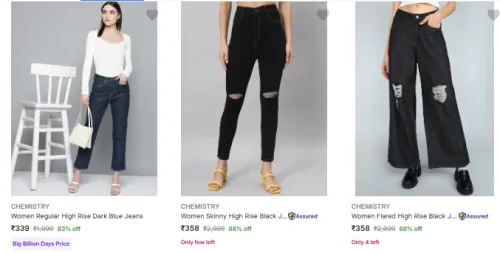 Image of Chemistry Womens Jeans Starting @ ₹339
