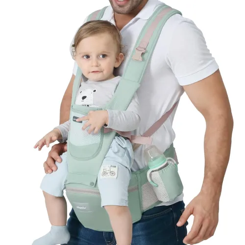 Image of Cherilo Hip Seat Baby Carrier Green (0-3 Years, 15kg)
