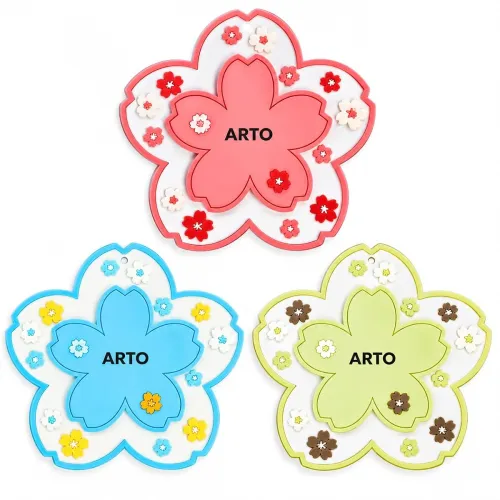 Image of Cherry Blossom Flower Plates, Set of 3 