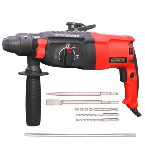 Image of CHESTON 26mm 850W Rotary Hammer Drill (3 Modes, Bits & Chisels)