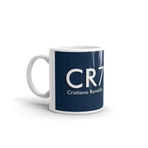 Image of CHHAAP Cr7 Cristiano Ronaldo Printed Microwave Safe White Ceramic Coffee Mug