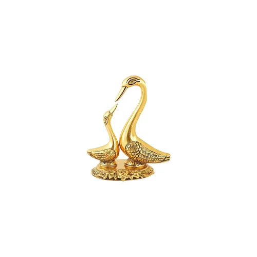 Image of Chhariya Crafts Gold Metal Kissing Ducks