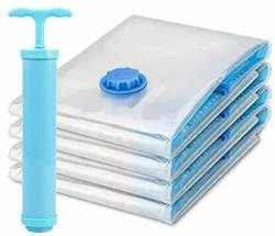 Chias (Pack of 5) Vacuum Storage Reusable Zip Lock Space Saver Bags 3 Large (