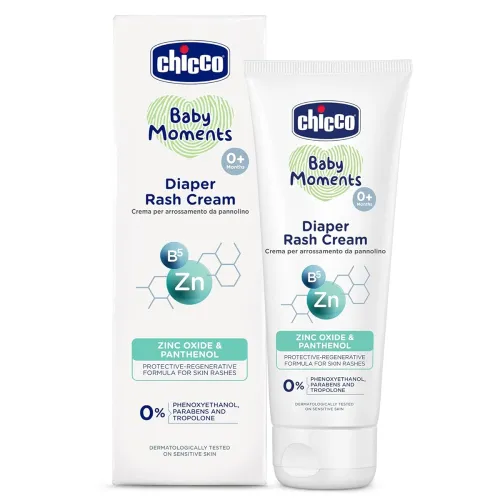 Image of Chicco Baby Moments Diaper Rash Cream, New Advanced Triple Protection Skin Shield Formula with Natural Ingredients to Pr