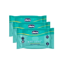 Chicco Soft and Moisturising Baby Wet Wipes,72 Pieces/Pack (Pack of 3)