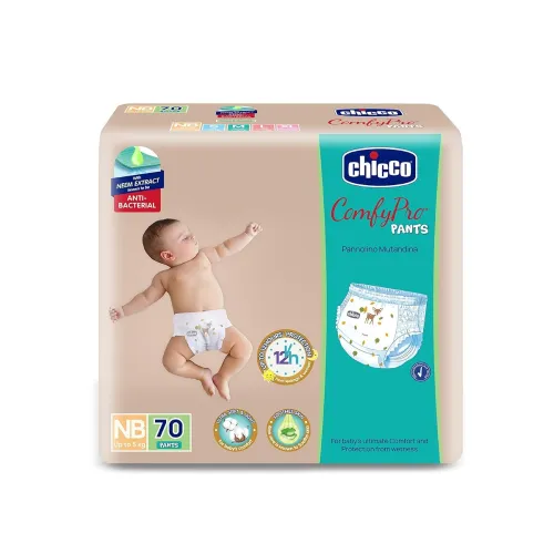Image of Chicco Comfy-Pro Pant Style Baby Diapers | Anti-bacterial benefits
