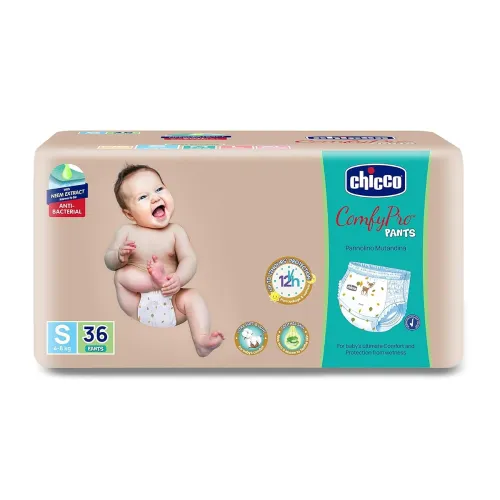 Image of Chicco Comfy-Pro Pant Style Baby Diapers Small 36 Count