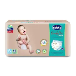 Chicco Comfy-Pro Pant Style Baby Diapers Small 36 Count