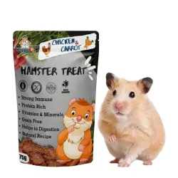 Chicken & Carrot Hamster Treat | Protein Rich | Healthy Crunchy Food Snack | 75g