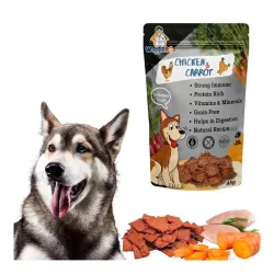 Chicken & Carrot Dog Treats - Irresistible Flavor Fusion for a Healthy Pet, The Perfect Snack to Satisfy Your Dog's Cravings, A Burst of Chicken & Carrot Flavor to Delight Your Dog (45g)