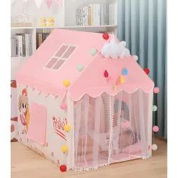 Compact Children Castle Playhouse Kids Tent Pink Barbie
