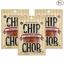 Chip Chops Roast Duck Strips Dog Treats - 70g (Pack of 3) Healthy, Tasty, High-Protein Snacks for Training & Rewards