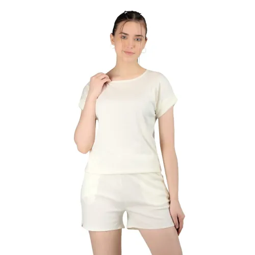 Image of CHKOKKO Cotton Half Sleeve Crop Top