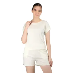 CHKOKKO Cotton Half Sleeve Crop Top