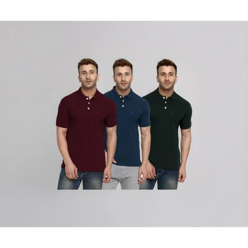 Image of CHKOKKO Men's Polo Cotton Regular Fit Half Sleeves T-Shirt with Pocket