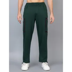 CHKOKKO Mens Regular Fit Mid Rise Track Pant