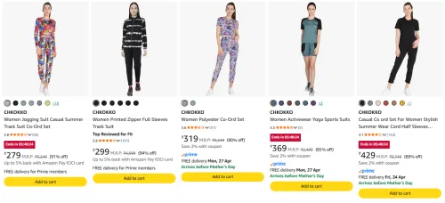 Image of CHKOKKO Women track suit upto 94% Discount 