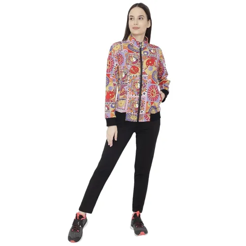 Image of CHKOKKO Women Printed Zipper Track suit
