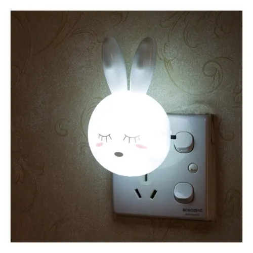 Image of Chocozone Plug in Rabbit Night Lamp for Bedroom Night Light for Kids Room (White)