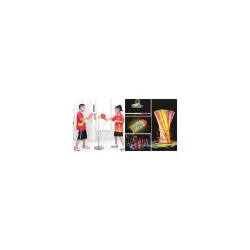 Chocozone Soft Rubber&Solid Wooden Table Tennis Indoor Outdoor Trainer for Kids, Teenagers&Chocozone Light Up Toys Glow Sticks Mixed Colors Party (Glow Bracelets) (Pack of 50) Multicolor