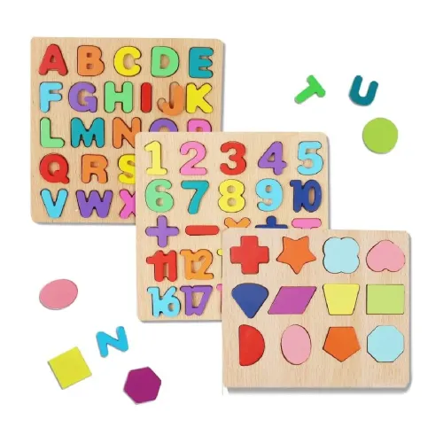 Image of Chocozone Wooden Educational Puzzle Board