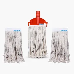 CHOTALIYA Wet Mop Refill 250 GM with Clip and Check Duster Cloth, (RED)1 (PACK OF 3)