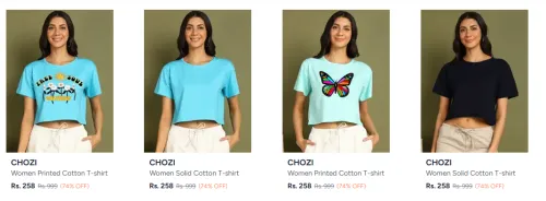 Image of CHOZI womens tshirt upto 70% Discount
