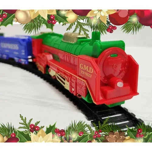 Image of Christmas Rechargeable Train Toy with Santa Engine