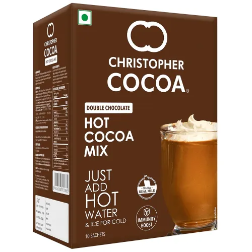 Image of Christopher Cocoa Double Chocolate Hot Cocoa Mix | 10 Sachets Box